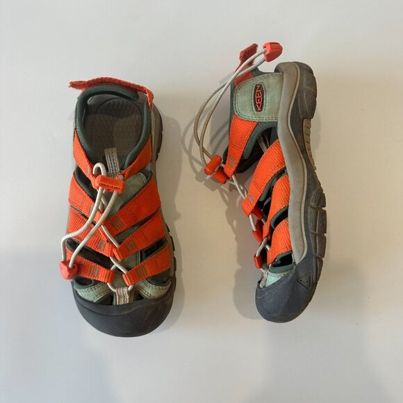 Keen Green & Orange Unisex-Child Kids Easy On Water Shoes Sandals - Picture 4 of 8